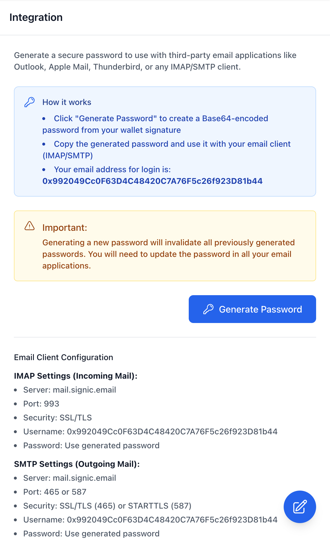 Email Client Integration
